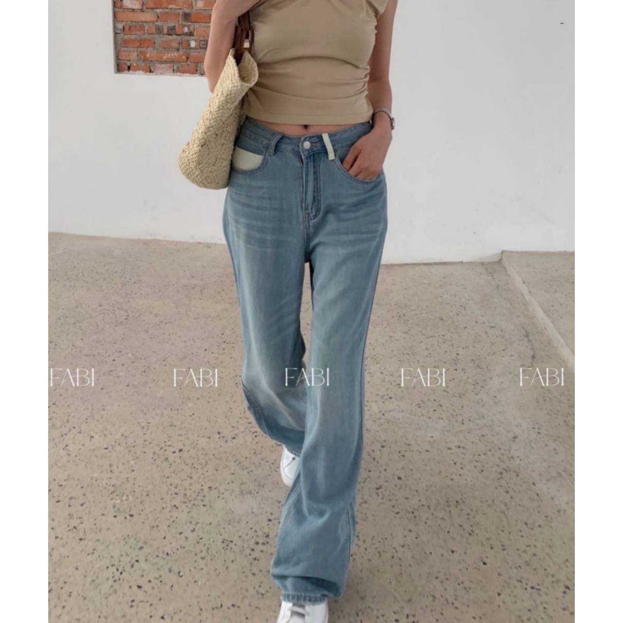 OFF-WHITE PATCHED POCKETS DENIM PANTS