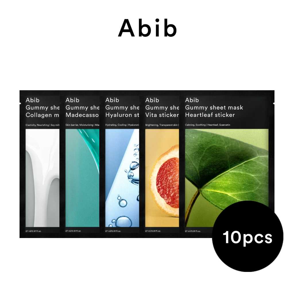 ABIB Gummy Sheet Mask ชีทมาส์ก (1 กล่อง = 10แผ่น)