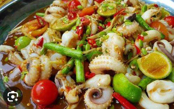 ตำหมึก ร้านสถานี ตำ ยำ นัว
