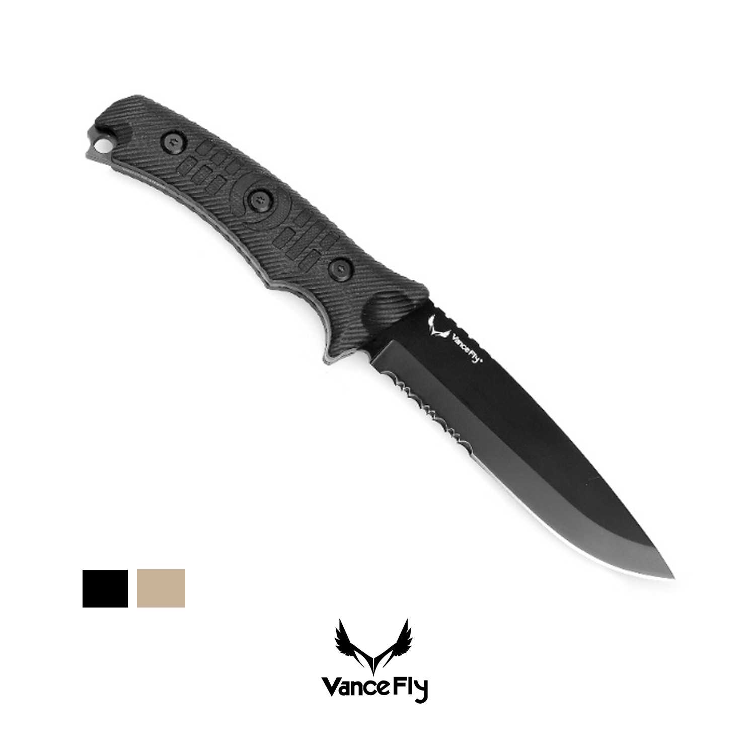 มีดพกใบหยัก Taegeuk Survival Seration Knife Limited Edition มี 2 สี แบรนด์ VanceFly
