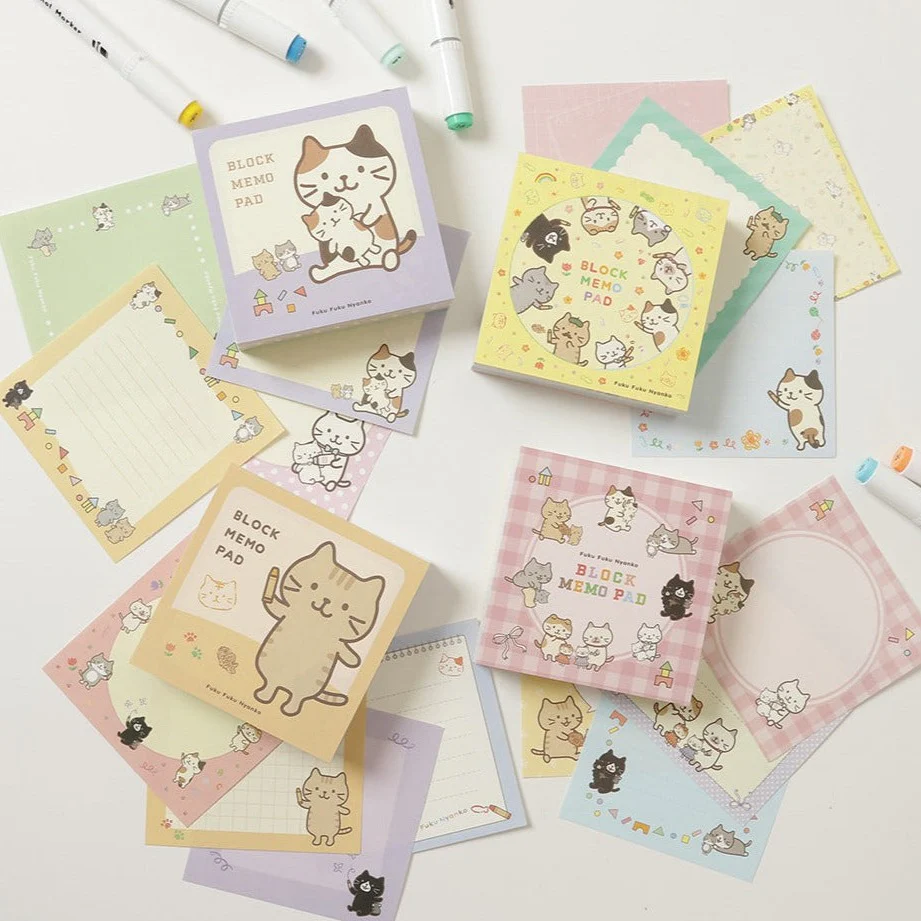 Block memo pad กระดาษโน้ตแมวน่ารัก