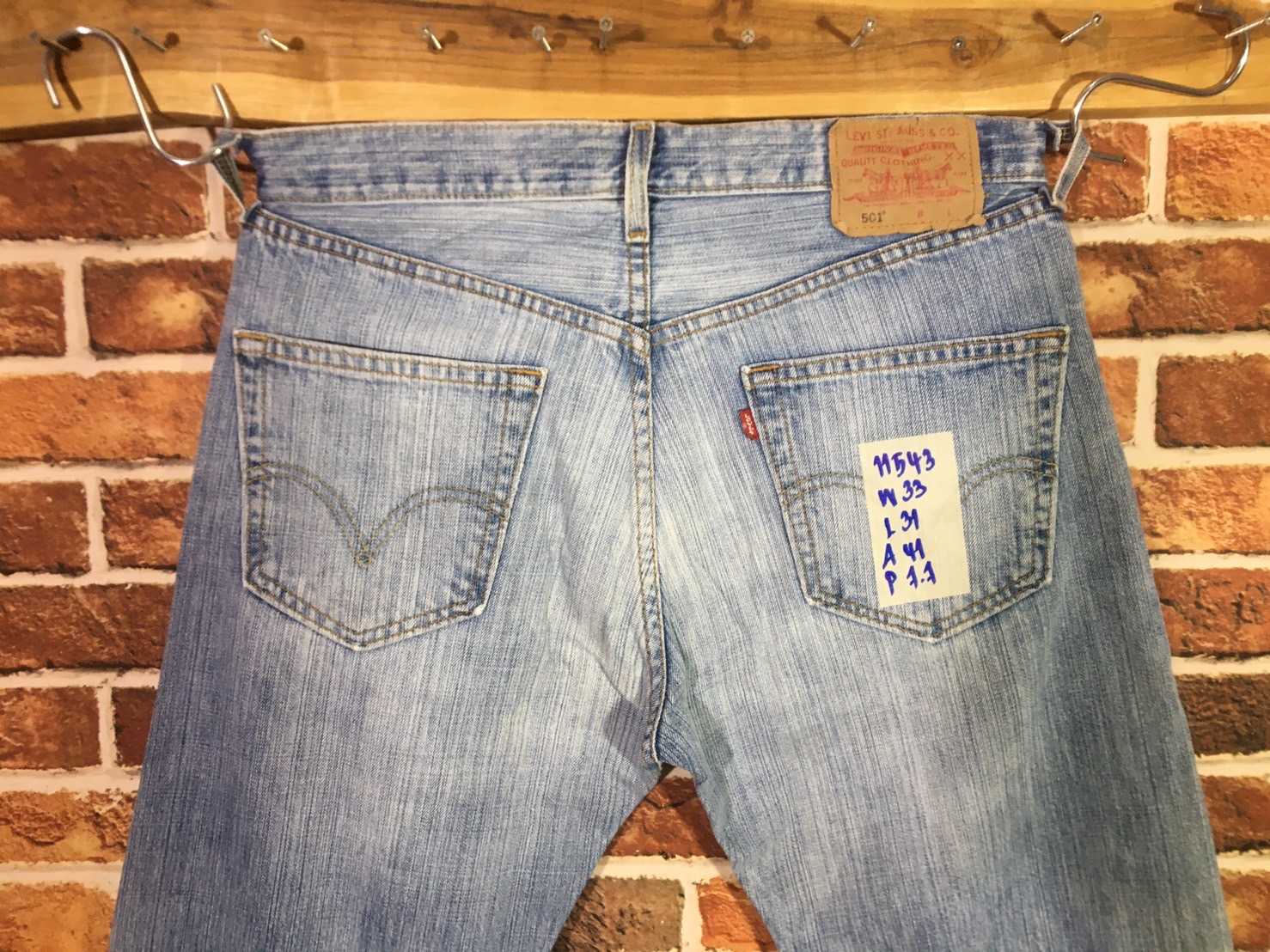 รหัส11543 Levi's501 Made in Guatemala เลขกระดุม324 วัดจริง เอว33