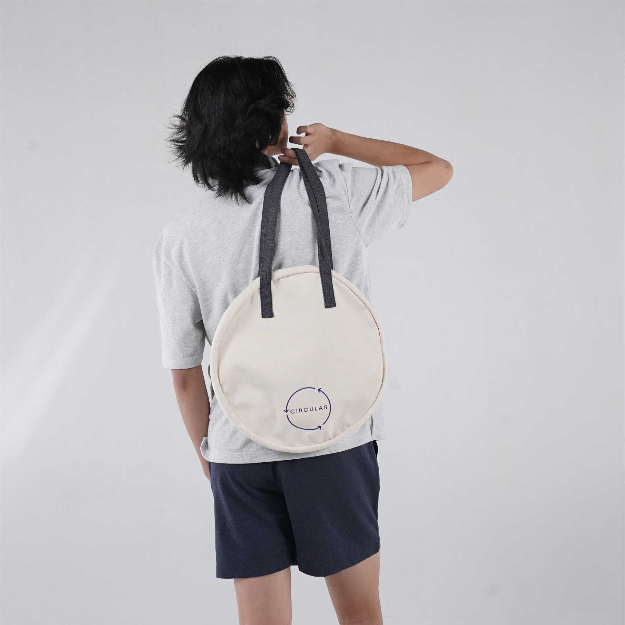CIRCULAR TOTE BAG ทรงกลม สกรีนลาย CIRCULAR