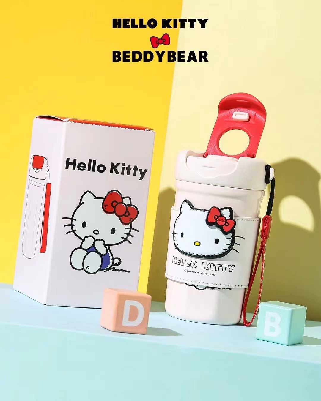 ขายดี BeddyBearXKitty  ขายดีตลอดกาล แก้วน้ำสูญญากาศแสตนเลส เก็บอุณหภูมิ BBA012-002KT 400 ml.