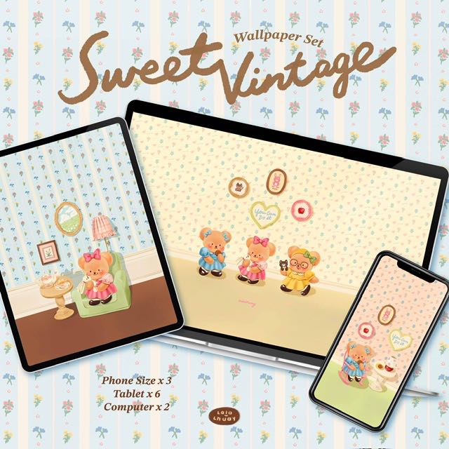 Sweet Vintage (Wallpaper Set)