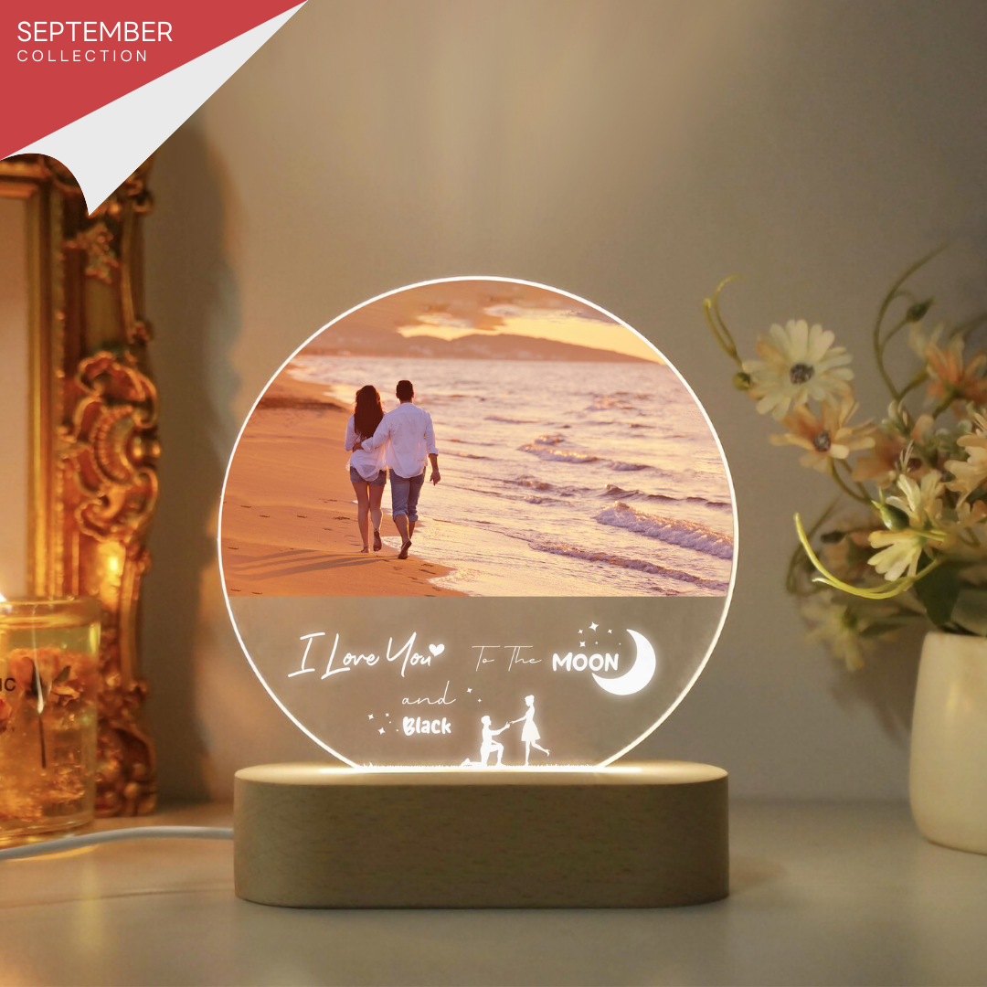 Happylife Fulfilled September   โคมไฟอะคริลิคสั่งทำ สกรีนUV ของขวัญวันเกิด  ให้แฟน แต่งงาน วันครบรอบ