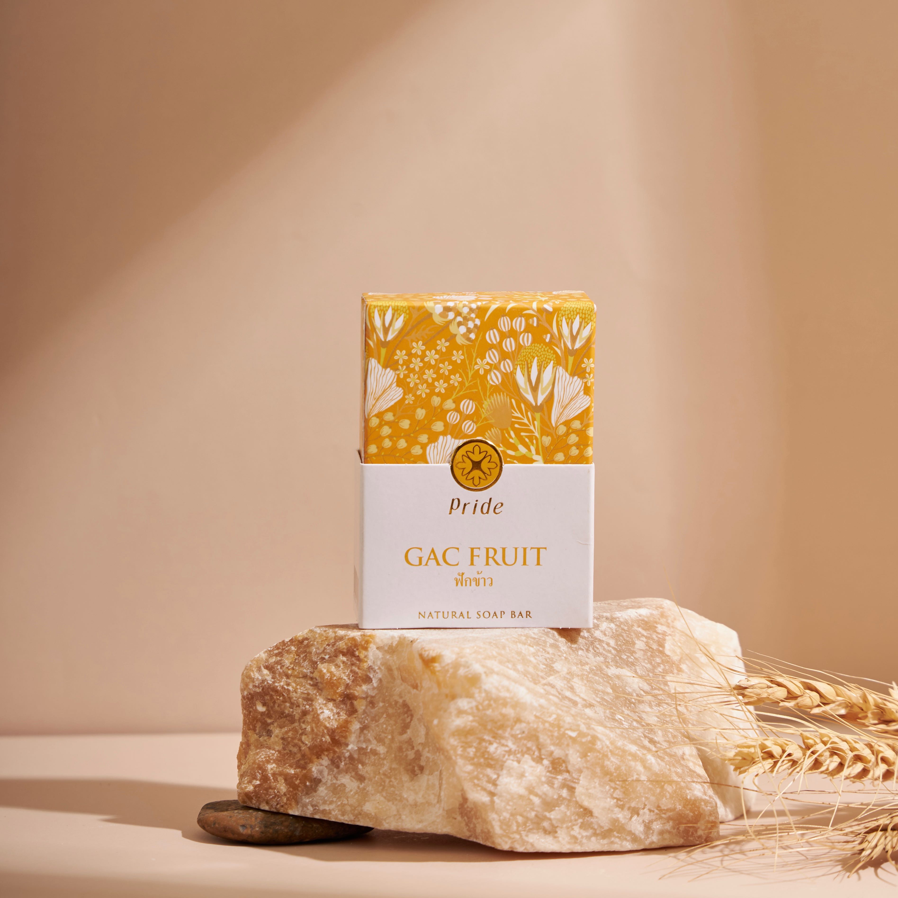 Pride Natural Soap สบู่ก้อนบำรุงผิวจากธรรมชาติ - GAC FRUIT SOAP