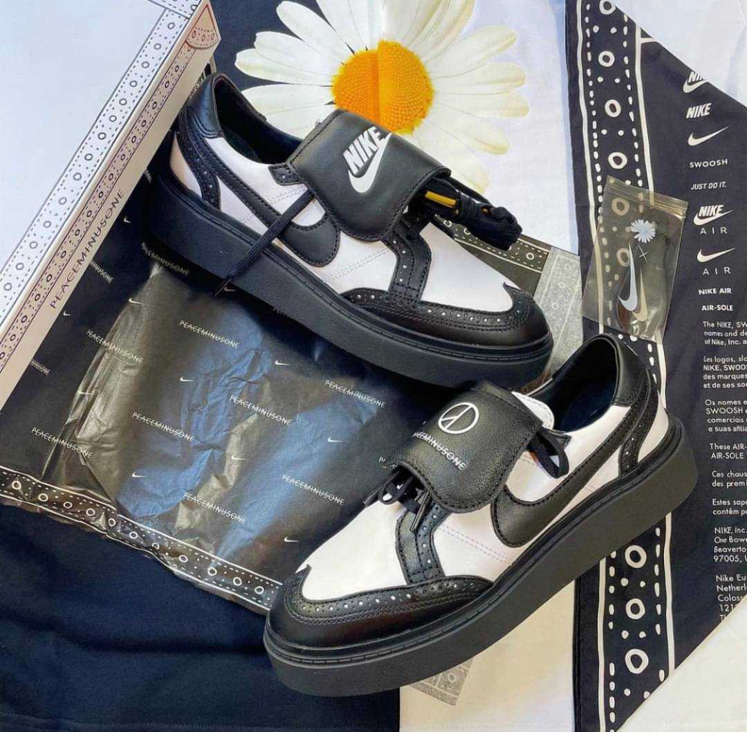 📌(ทักเชทก่อนสั่งซื้อ)   Nike x PEACEMINUSONE G-Dragon Kwondo 1  Black and White 🤍🖤