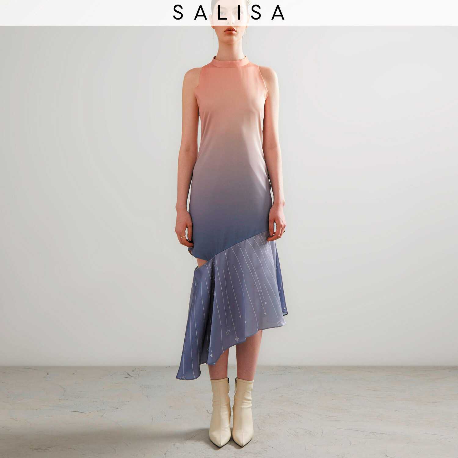 DRESS PF23 Ombre with Asymmetric Hem