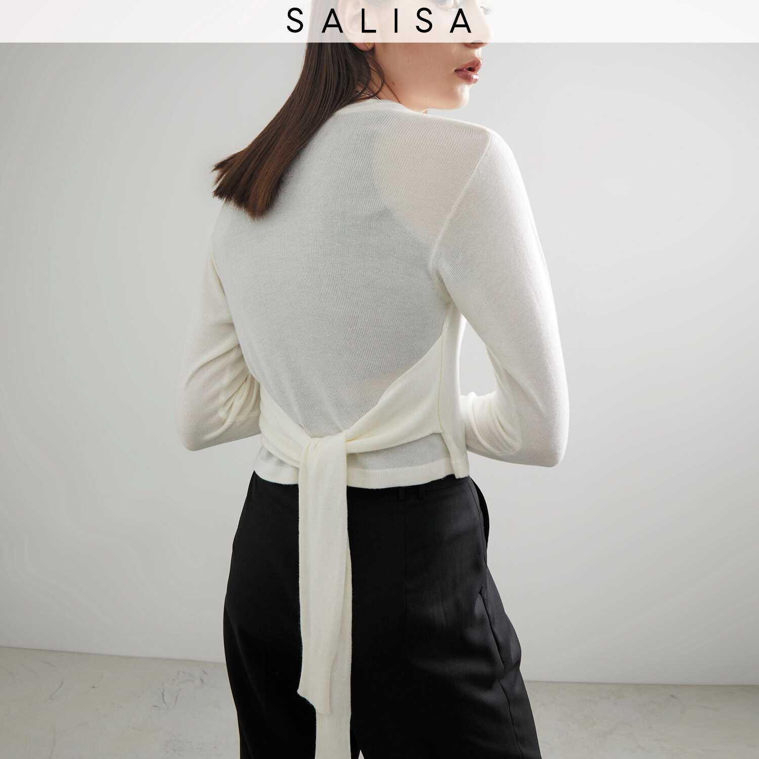 Cropped CARDIGAN PF23 White Star Button