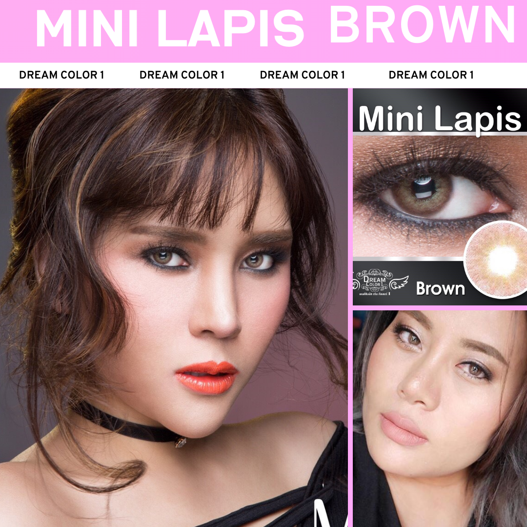 คอนแทคเลนส์ บิ๊กอาย Dreamcolor1 รุ่น Mini lapis พร้อมส่ง สายตาปกติ / สายตาสั้น