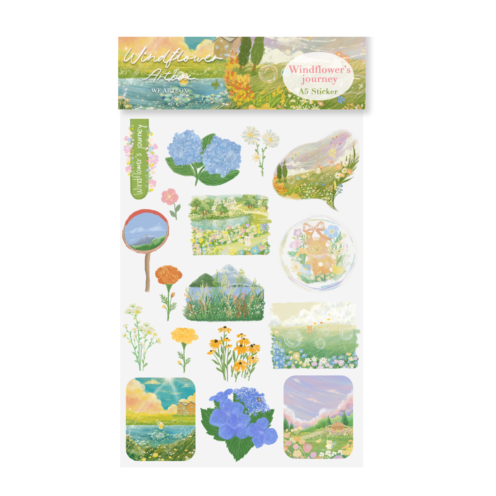 Sticker A5 Windflower's journey