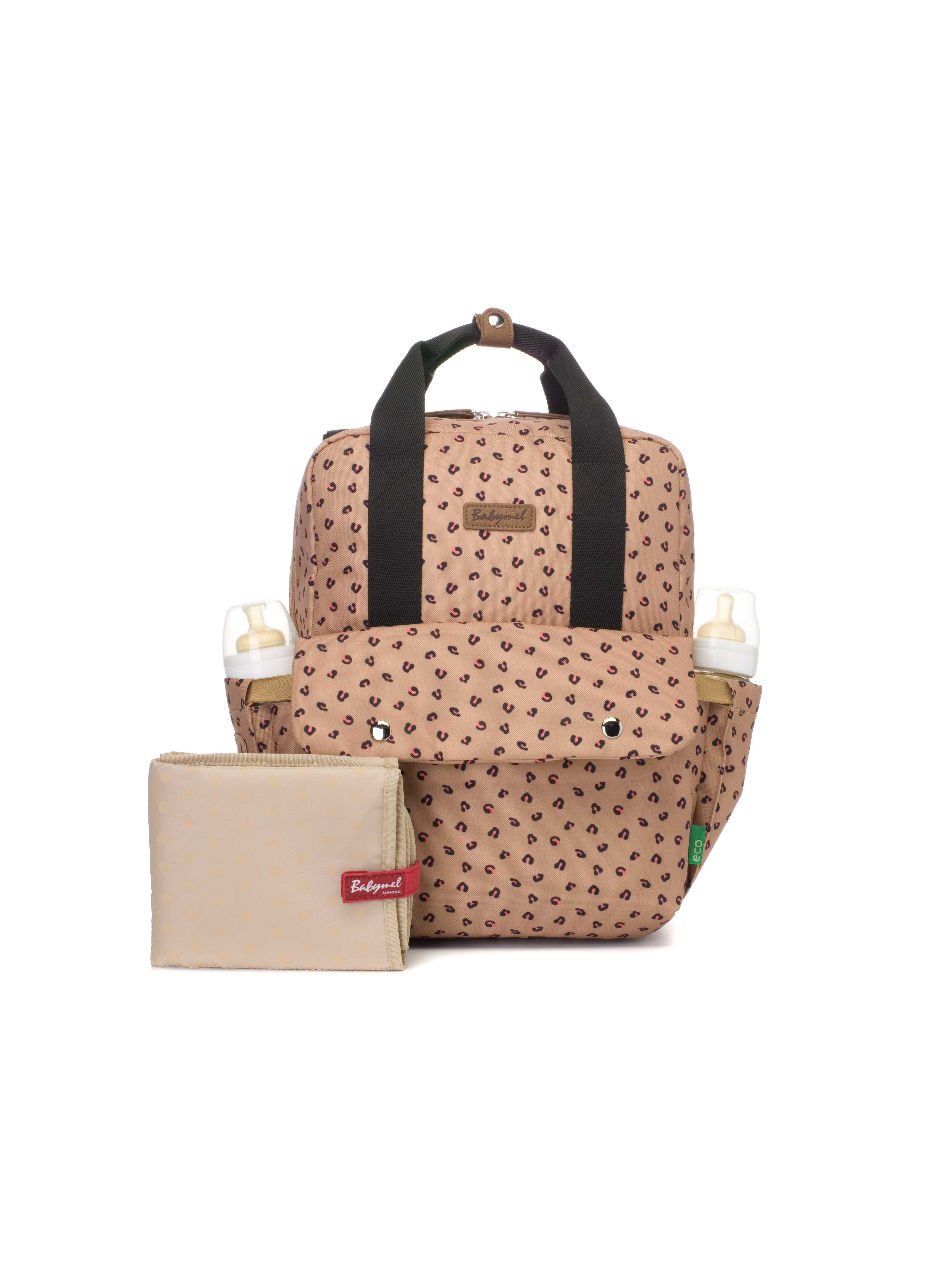 Babymel กระเป๋าคุณแม่ รุ่น Georgi eco Convertible Backpack - Caramel Leopard