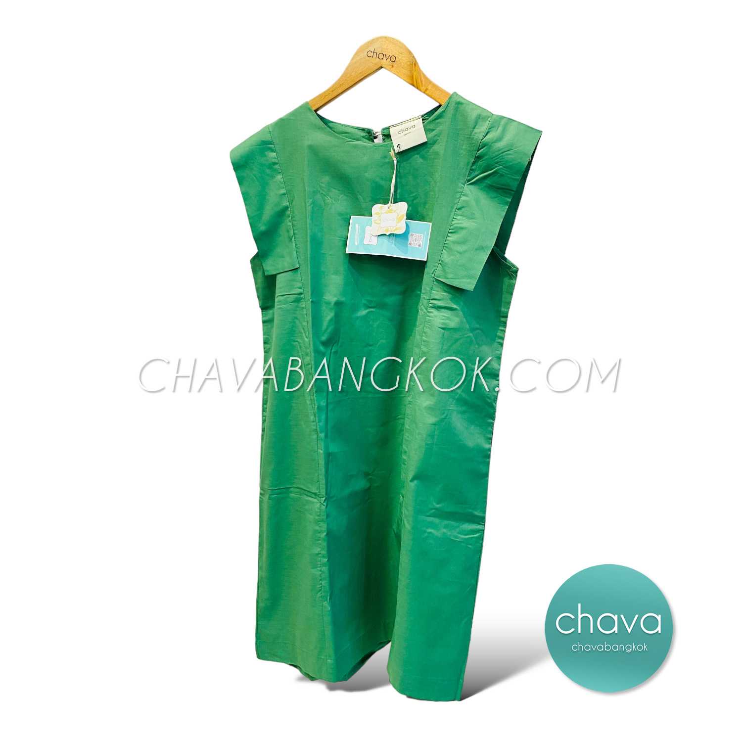 เสื้อ Mini Dress (สีเขียวอ่อน)