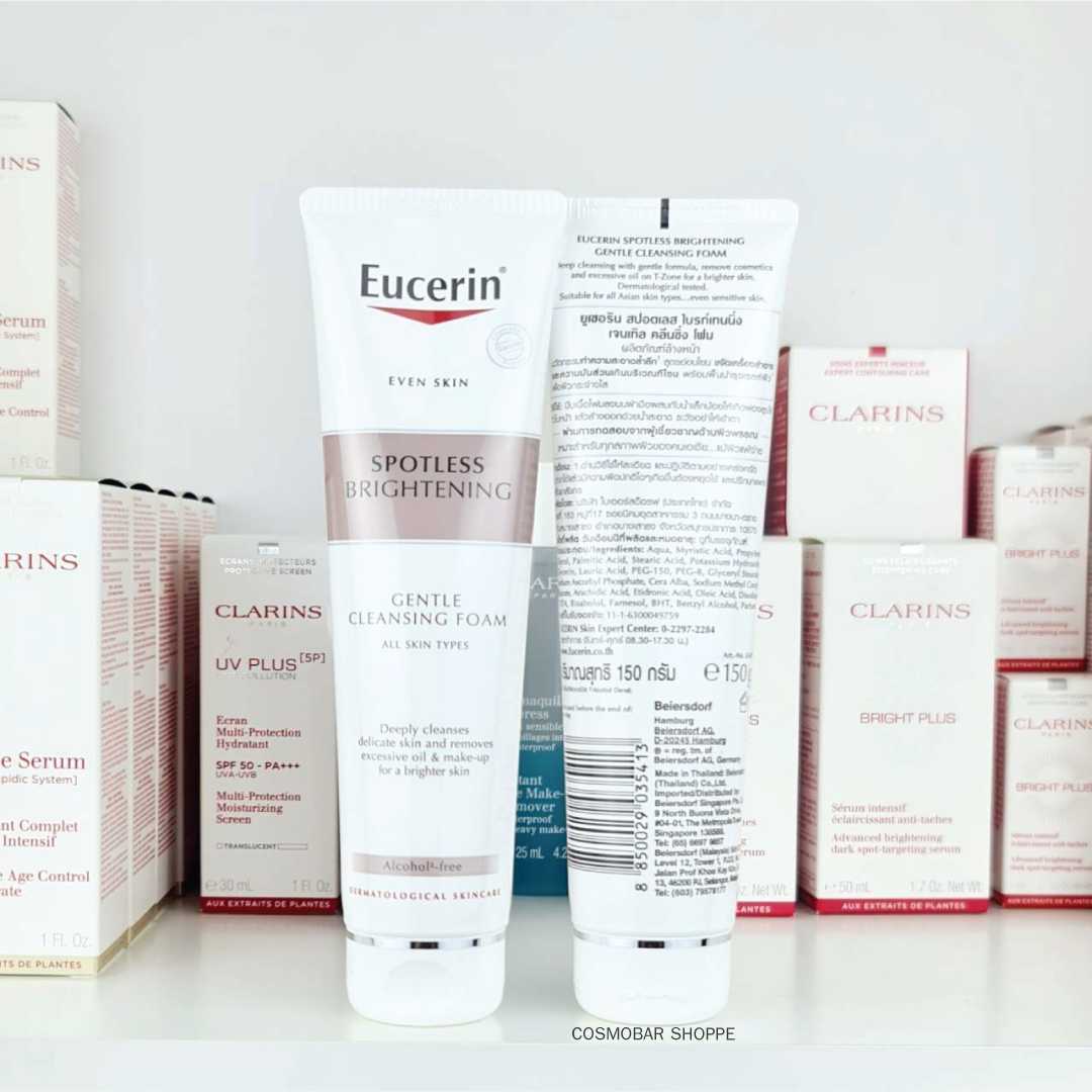 [ป้ายเคาน์เตอร์ไทย] โฟมล้างหน้า Eucerin - Spotless Brightening Gentle Cleansing Foam 150g.
