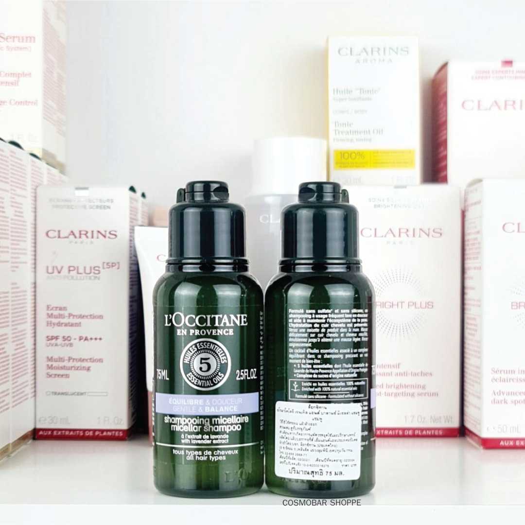 [ป้ายเคาน์เตอร์ไทย] แชมพูสูตรอ่อนโยน L'occitane - Gentle & Balance Micellar Shampoo 75ml.