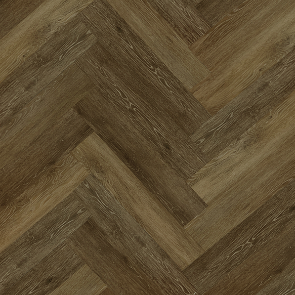 พื้น SPC คลิ๊กล็อค 5.3 มม.| HR5306 สีน้ำตาลเข้ม WALNUT | ลายไม้ รุ่นปูก้างปลา | DECORFlooring