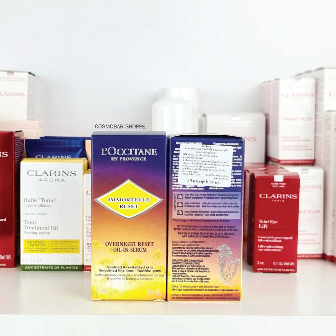 [ป้ายเคาน์เตอร์ไทย] ผิวสดชื่นอ่อนเยาว์ L'occitane - Overnight Reset Oil In Serum 30ml. สูตรใหม่