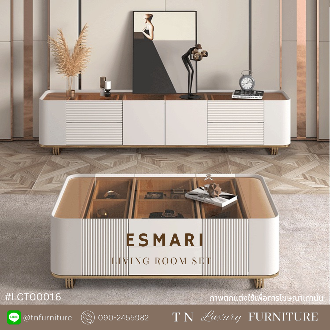 ESMARI Coffee Table and TV Stand
