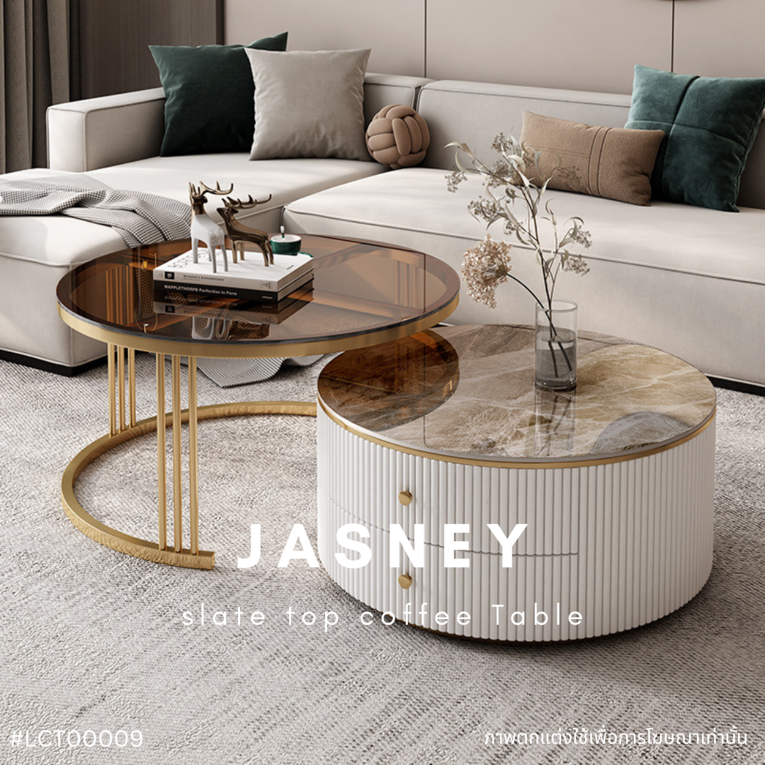 JASNEY Slate Top Coffee Table