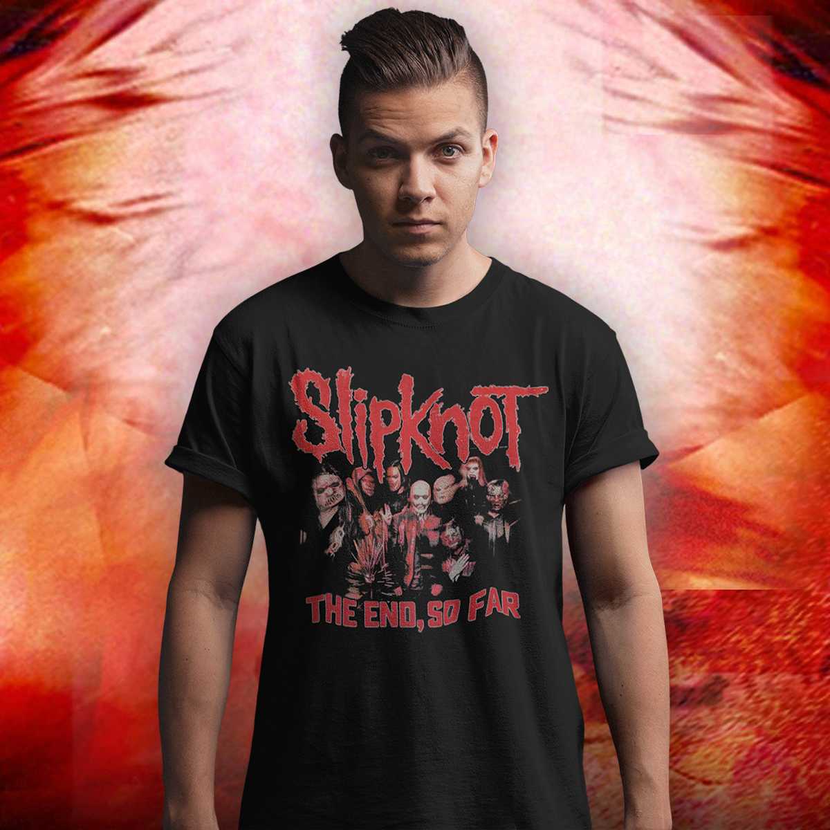 SLIPKNOT MEN’S TEE : THE END, SO FAR GROUP PHOTO