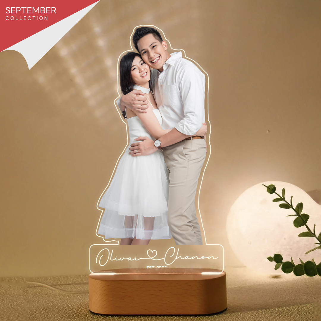 Happylife LED DIE CUT September   โคมไฟอะคริลิคสั่งทำ สกรีนUV    วันเกิด ของขวัญให้แฟน  วันครบรอบ