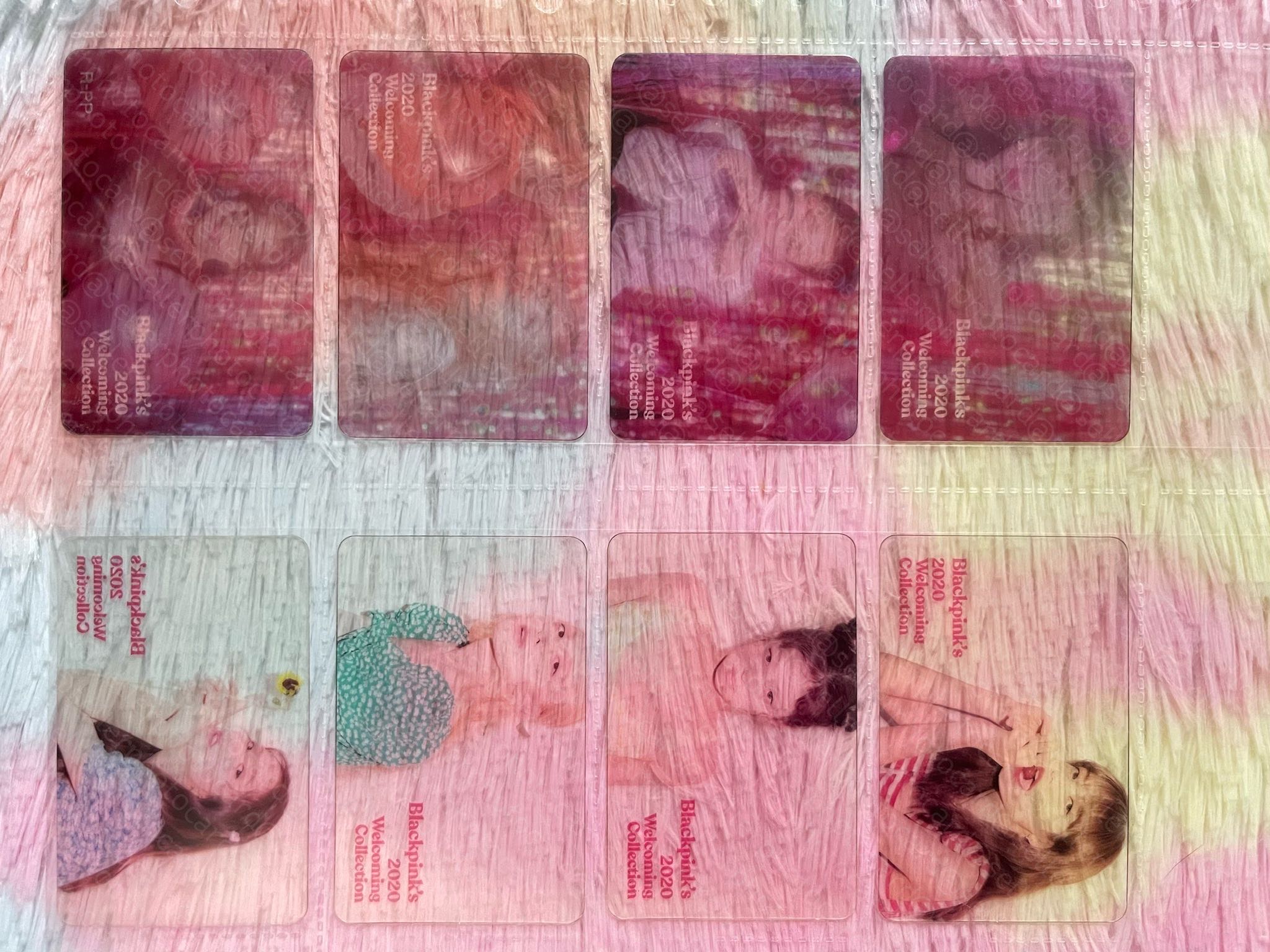 Blackpink 2020 welcoming collection transparent clear photocard jisoo rosé jennie lisa