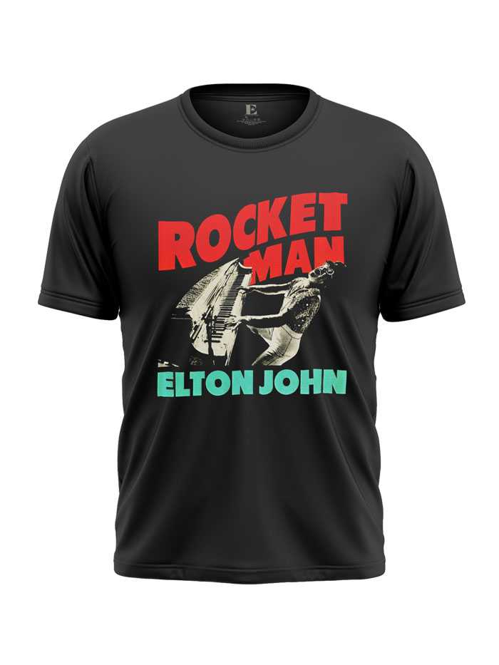 ELTON JOHN MEN’S TEE : ROCKETMAN PIANO
