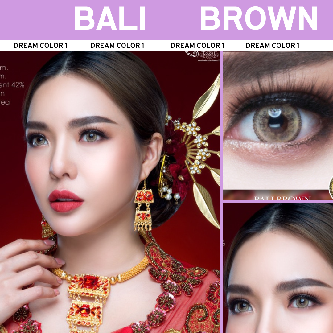 คอนแทคเลนส์ บิ๊กอาย Dreamcolor1 รุ่น Bali Gray / Brown พร้อมส่ง สายตาสั้น/ สายตาปกติ