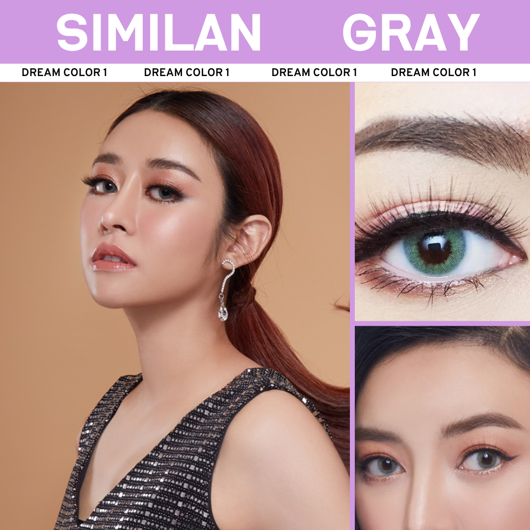 คอนแทคเลนส์ บิ๊กอาย Dreamcolor1 รุ่น Similan Gray / Brown พร้อมส่ง สายตาสั้น/ สายตาปกติ