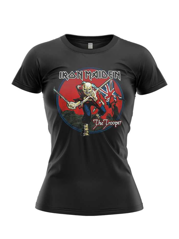 IRON MAIDEN LADIES TEE : TROOPER RED SKY