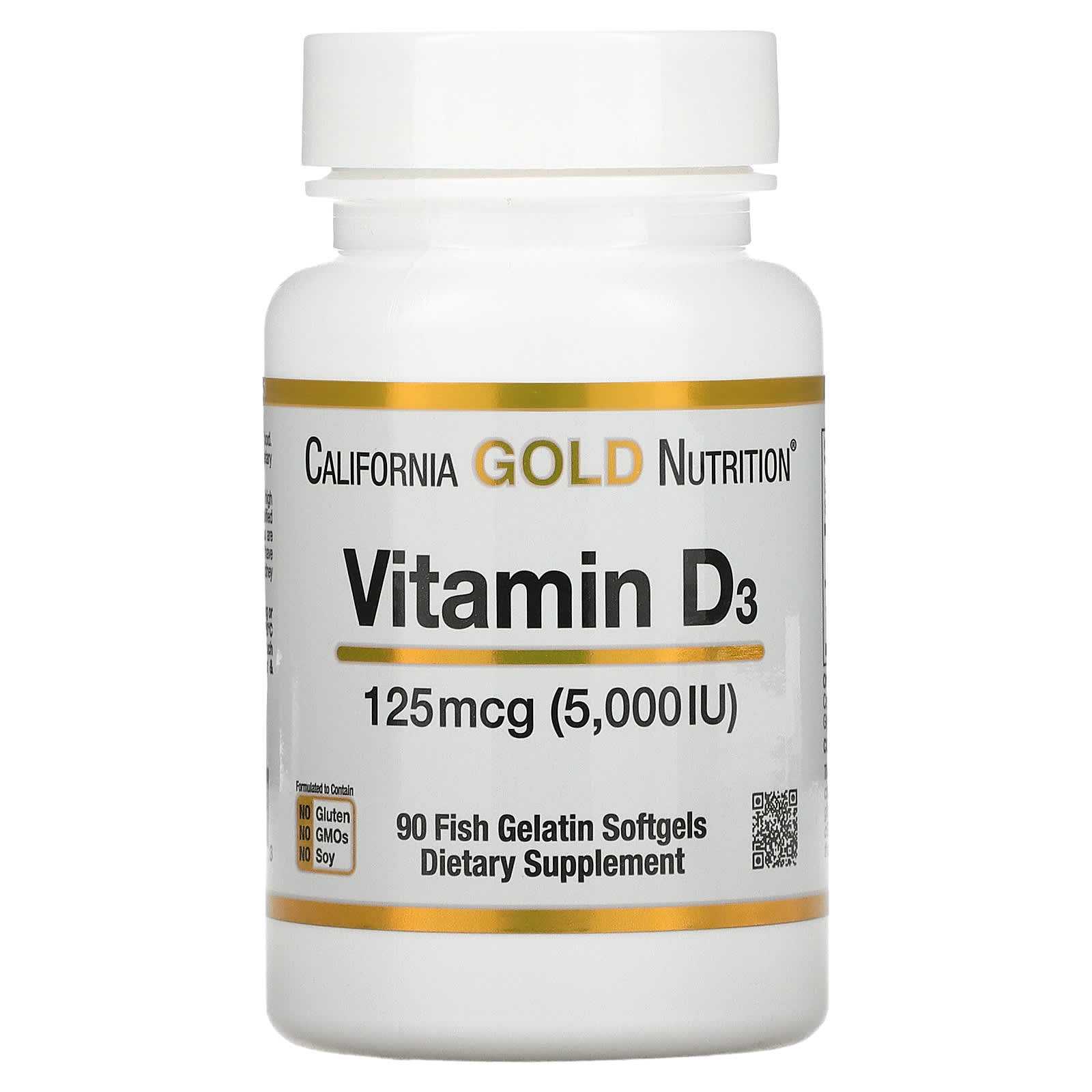 Vitamin D3  5,000 IU  90 เม็ด  วิตามิน ดี 3  เข้มข้น 125 mcg  5,000IU