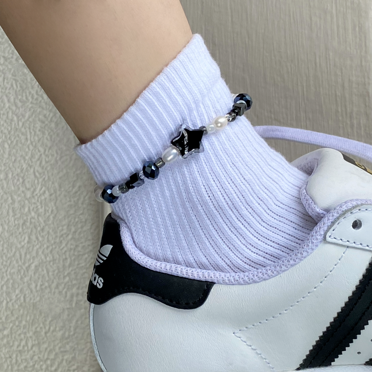 BLACK STAR ANKLET