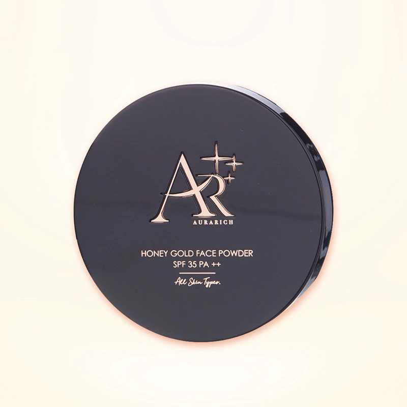 แป้งออร่าริช แป้งพัฟน้ำผึ้งทองคำ Aura Rich Honey Gold Face Powder SPF35PA+++