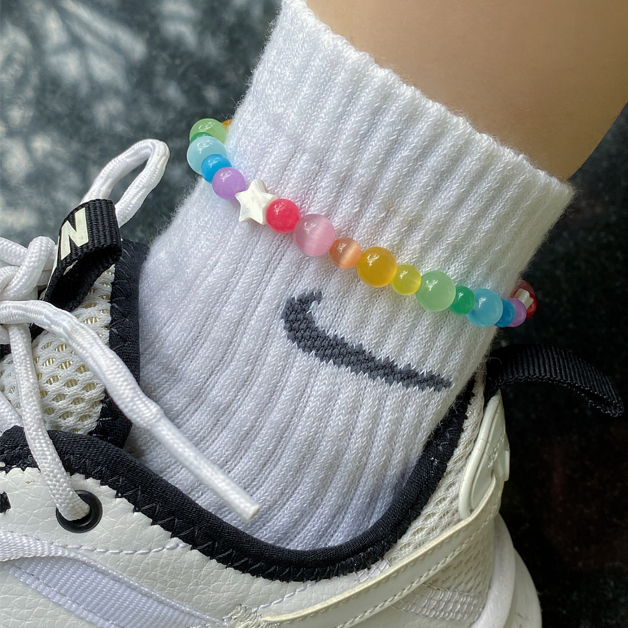 RAINBOW STONE ANKLET