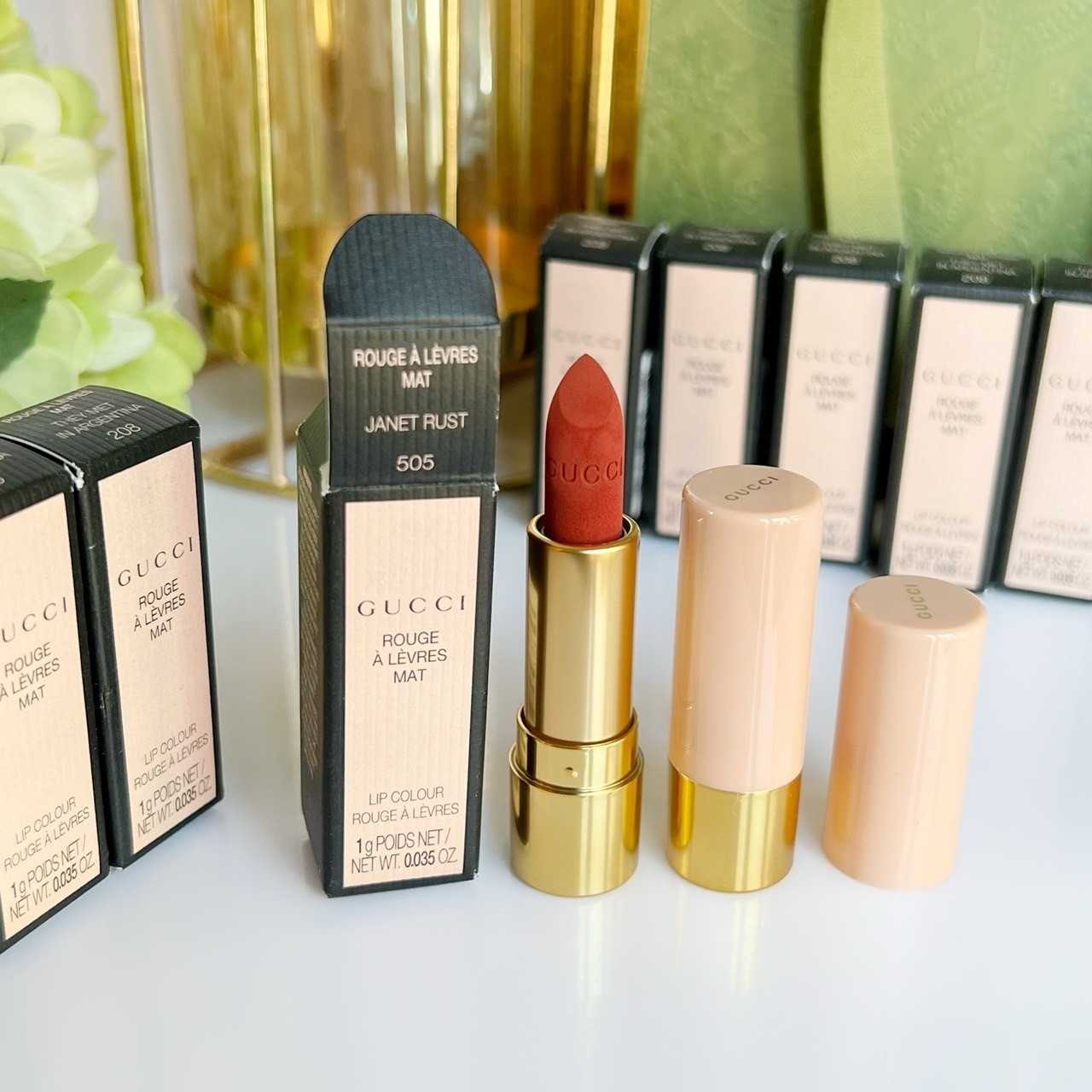 Gucci Rouge a Levres Mat Lip Colour 1g. mini  สี 505 Janet Rust