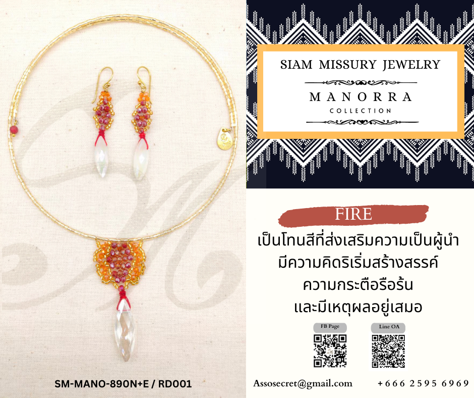 Chockerคอพร้อมต่างหู Tribal Style ( SM-MANO-890N+E / RD001)