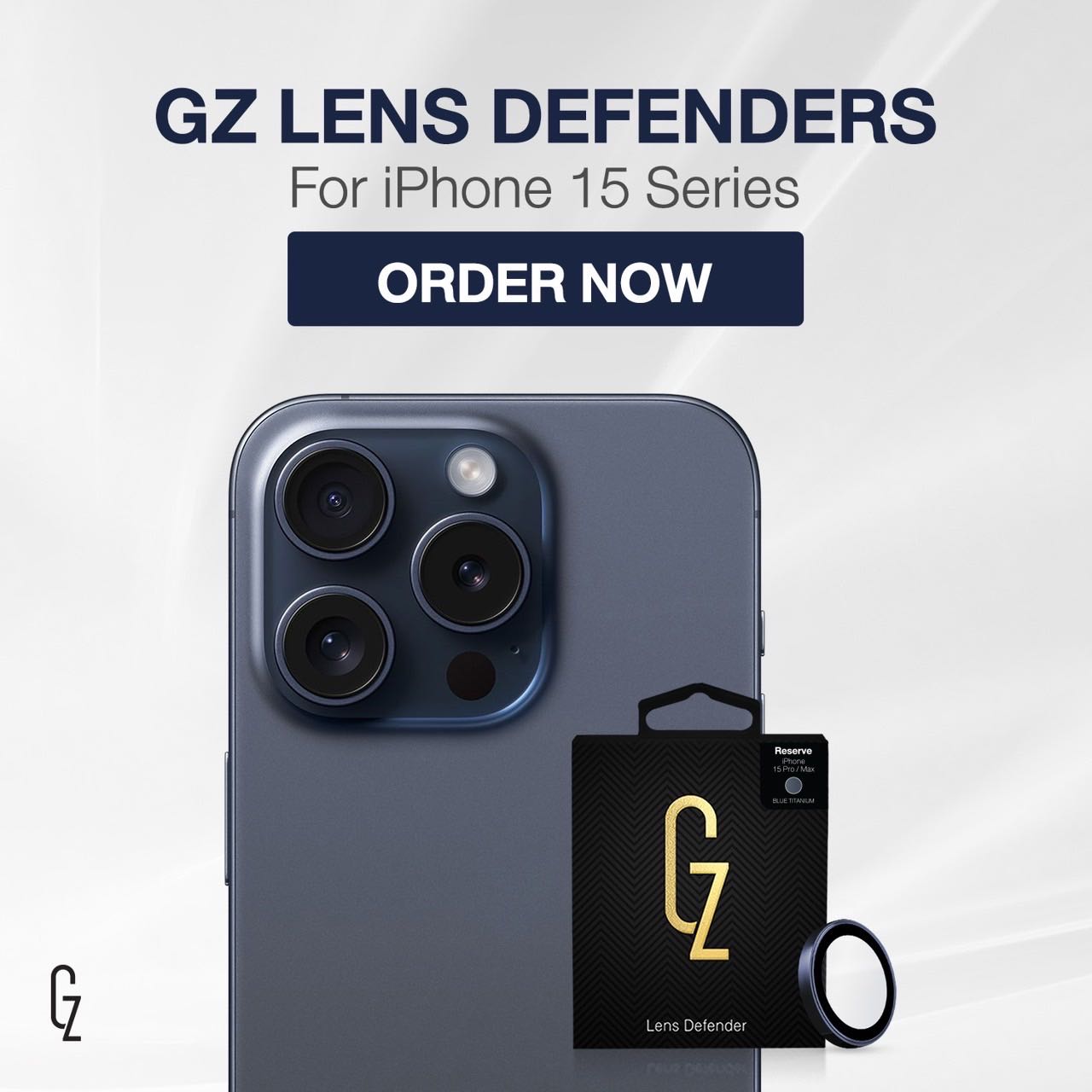 ฟิล์มป้องกันเลนส์กล้อง GZ Lens Defender สำหรับ iPhone 15Pro / 15ProMax