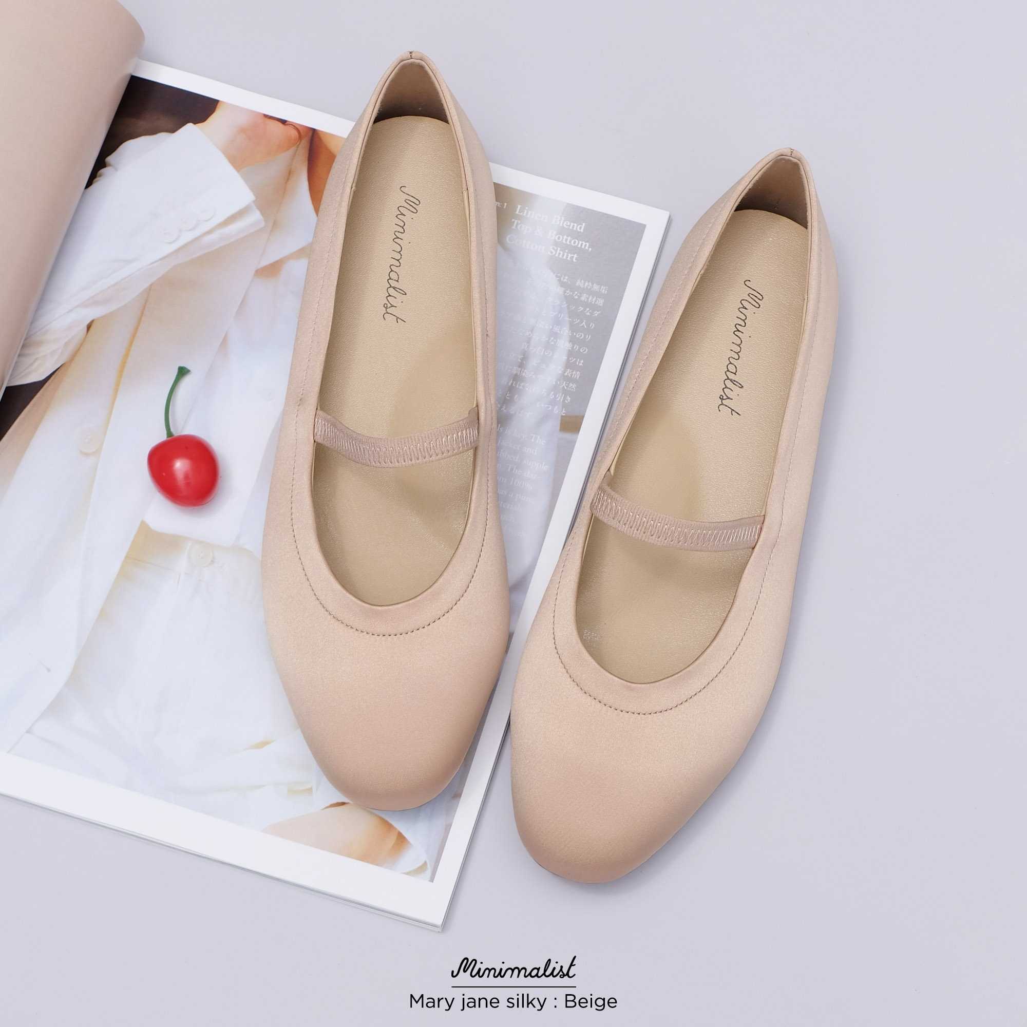 Mary jane silky in beige