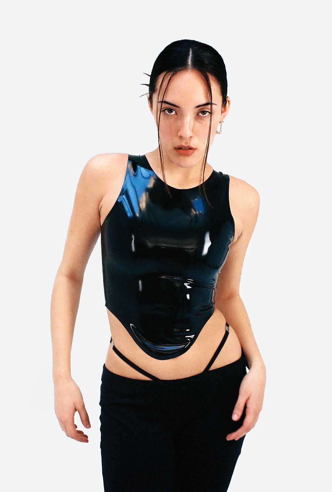 SALE MIAOU JINX TANK LATEX - BLACK