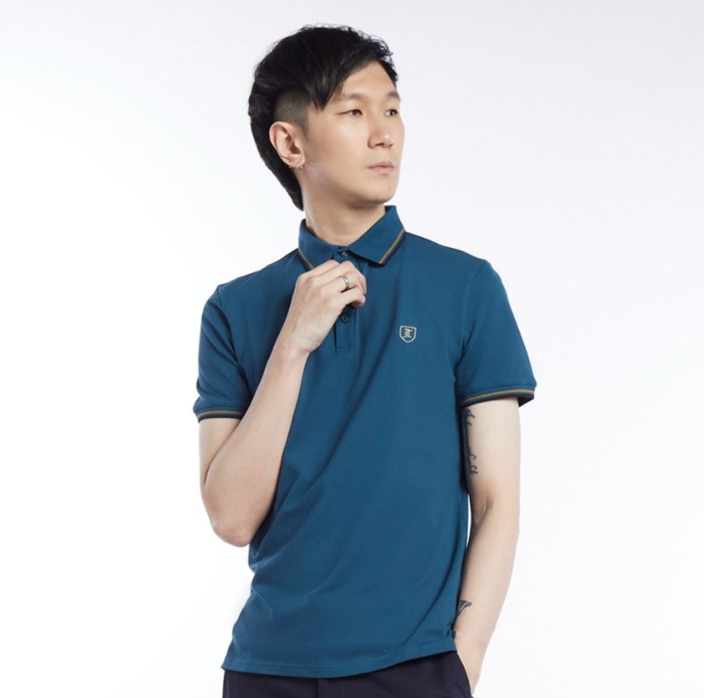เสื้อโปโลป้องกันแบคทีเรีย  สีเขียวเฉดกลาง  (Slim Fit) | 00931