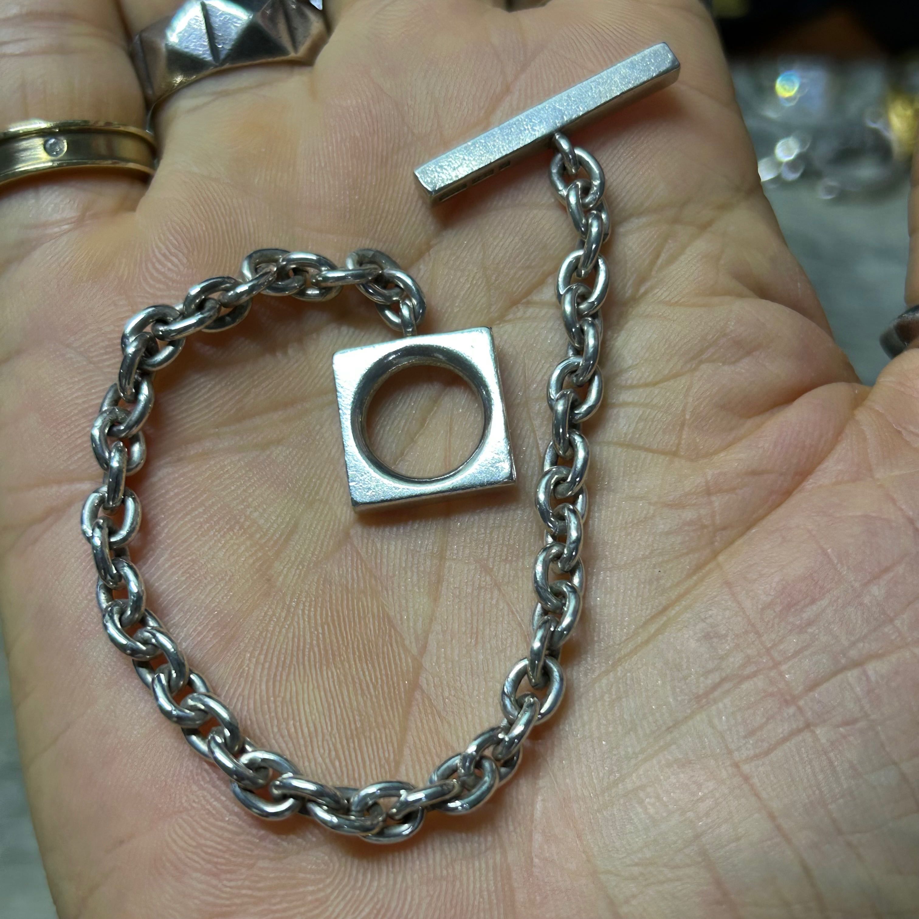 สร้อยข้อมือ เงินแท้925 กว้าง5มม. ยาว7นิ้ว 
