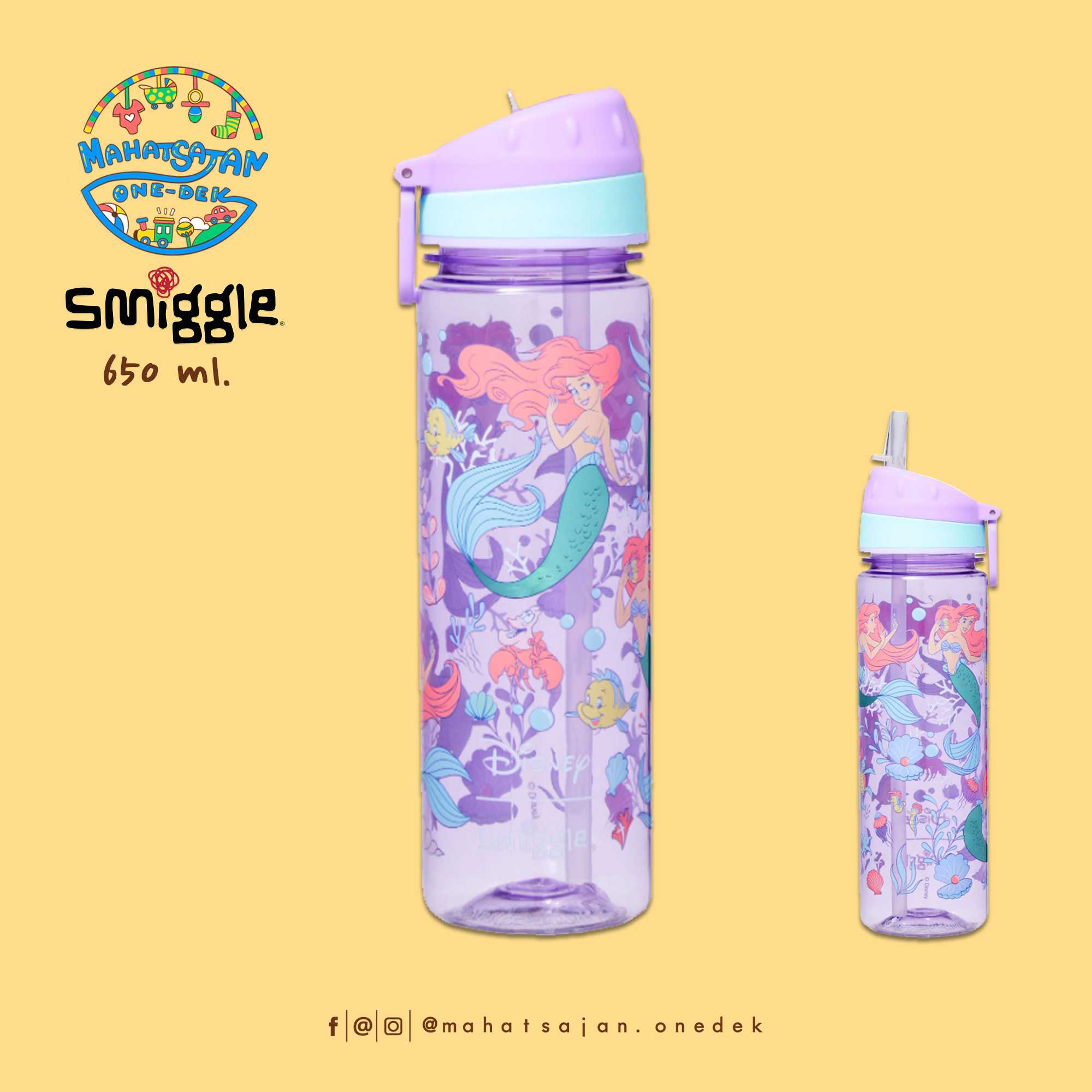Disney Princess Plastic Drink Up Bottle 650 Ml กระติกน้ำพลาสติก 650 มล.