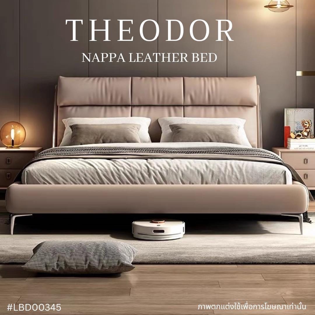 THEODOR Nappa leather bed