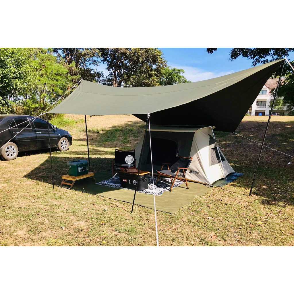 ทาร์ป 3x4 ผ้า TN สี Kodiak ระบายกากาศได้ดี กันน้ำ 8000 mm