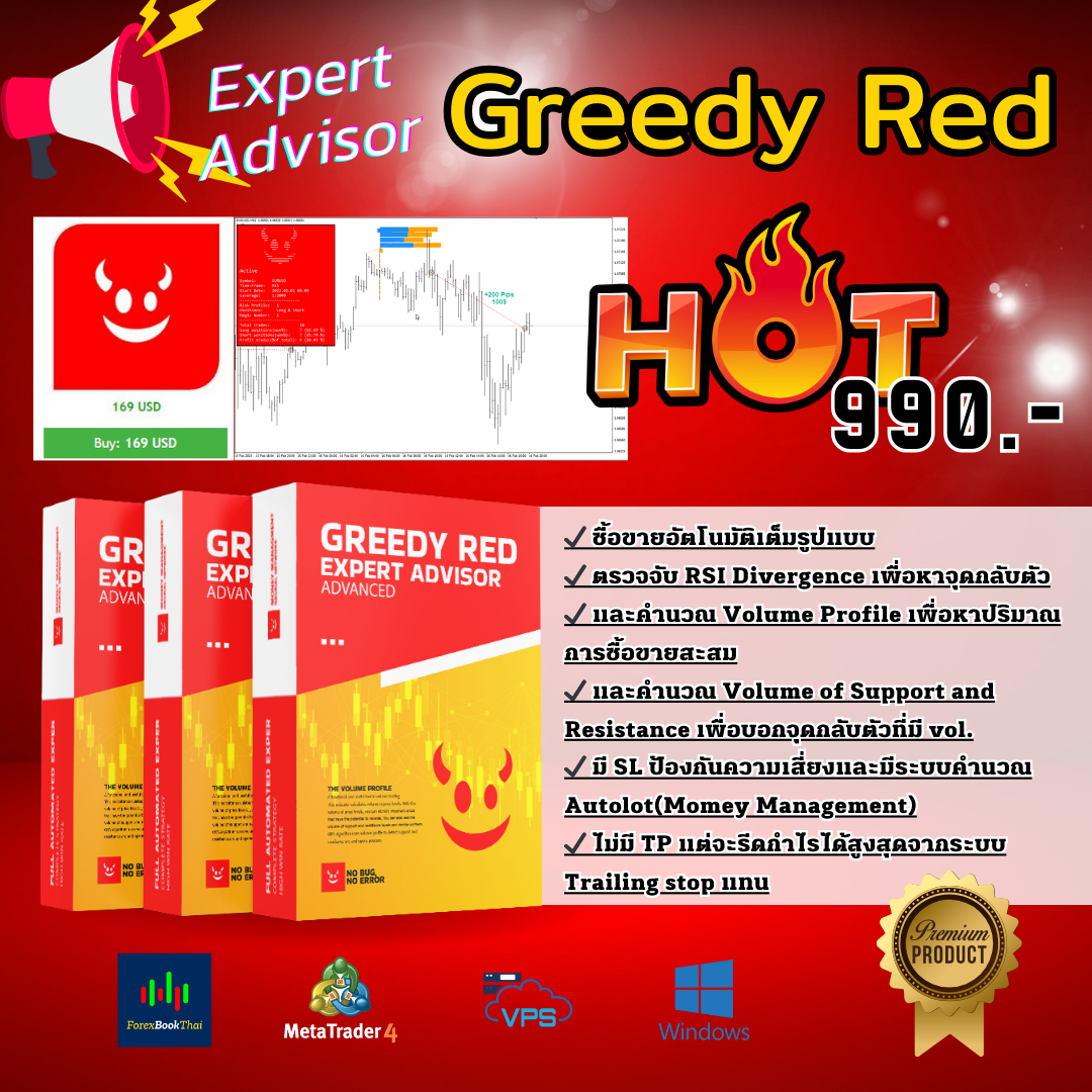 Greedy Red EA ระบบเทรดอัตโนมัติสำหรับ Meta Trader 4