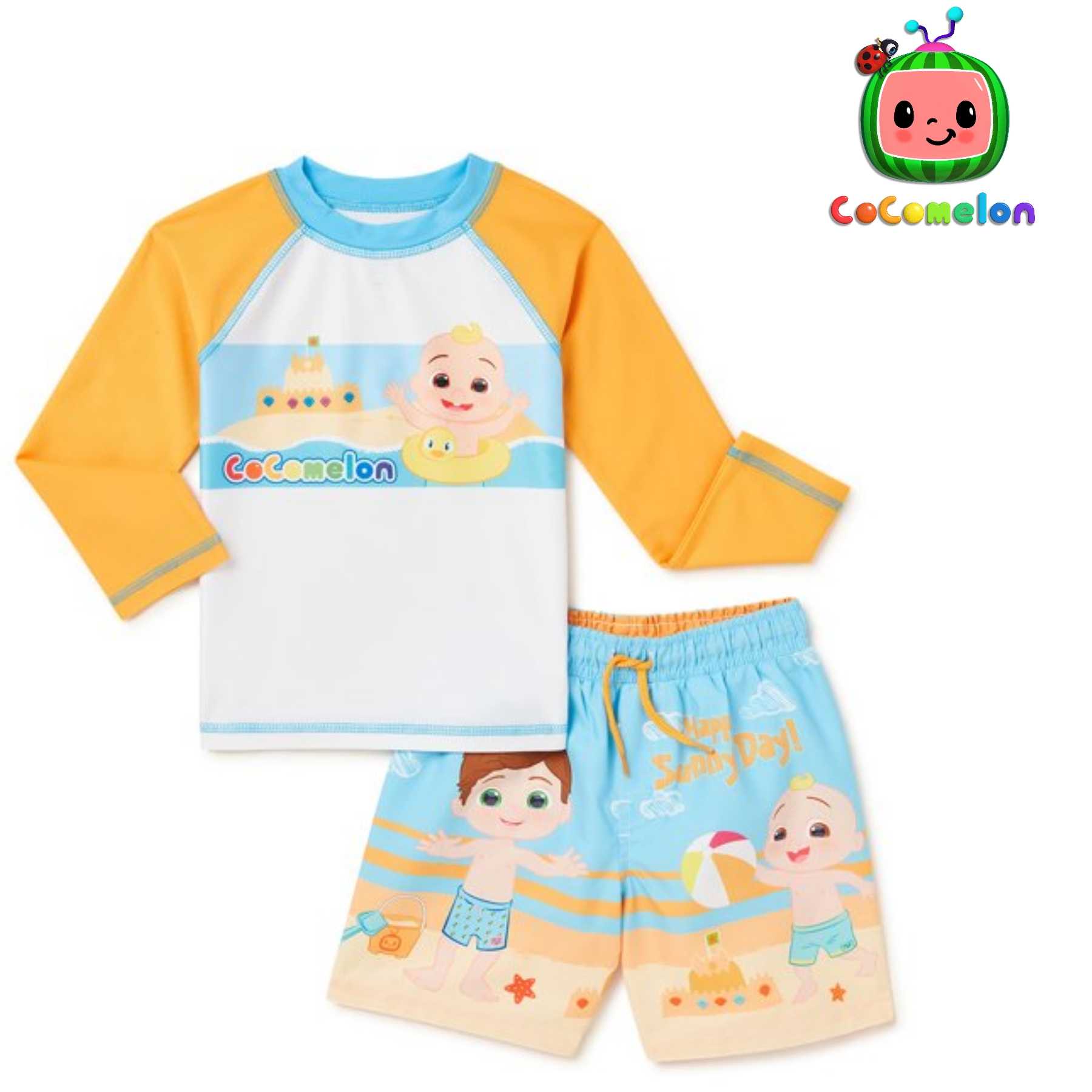 Cocomelon Rash Guard Swim Set