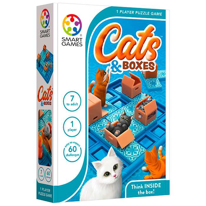 SMART GAMES, Cats & Boxes ของเล่นฝึกสมอง เสริมเชาว์ สำหรับเด็ก 7 ปีขึ้นไป ลิขสิทธิ์แท้ จากเบลเยียม