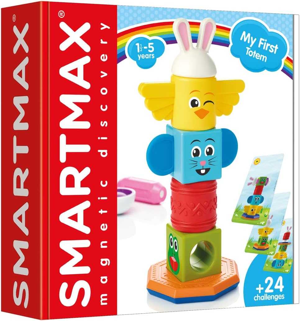 SMART MAX, My First Totem ของเล่นเสริมพัฒนาการ STEM ตัวต่อแม่เหล็ก สำหรับเด็ก 1 ปี+ ลิขสิทธิ์แท้