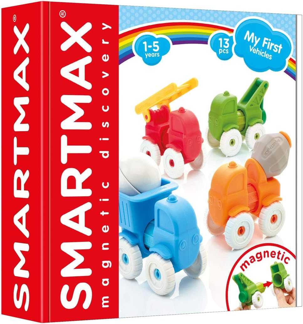 SMART MAX, My First Vehicles ของเล่นเสริมพัฒนาการ STEM ตัวต่อแม่เหล็ก สำหรับเด็ก 1 ปี+ ลิขสิทธิ์แท้